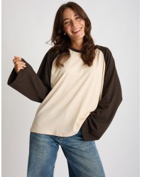 Maglietta Longsleeve Cotone Bicolore