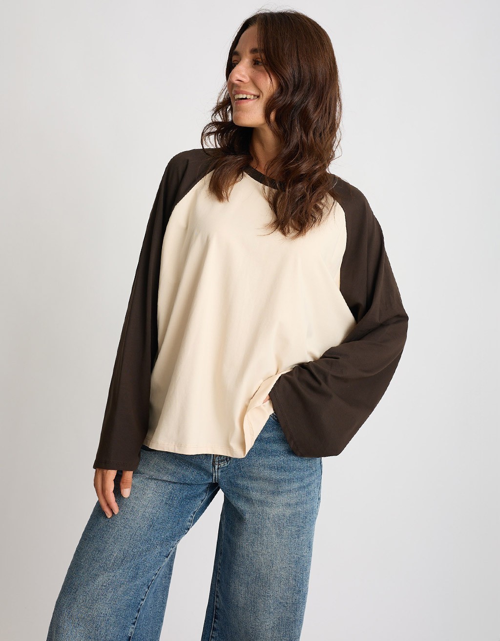 Maglietta Longsleeve Cotone Bicolore