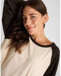 Maglietta Longsleeve Cotone Bicolore