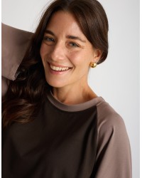 Maglietta Longsleeve Cotone Bicolore