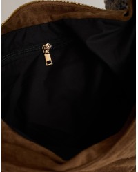Borsa Finta Pelle Effetto Scamosciato