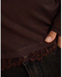 Maglia Serafino Ultralight Cashmere Con Pizzo