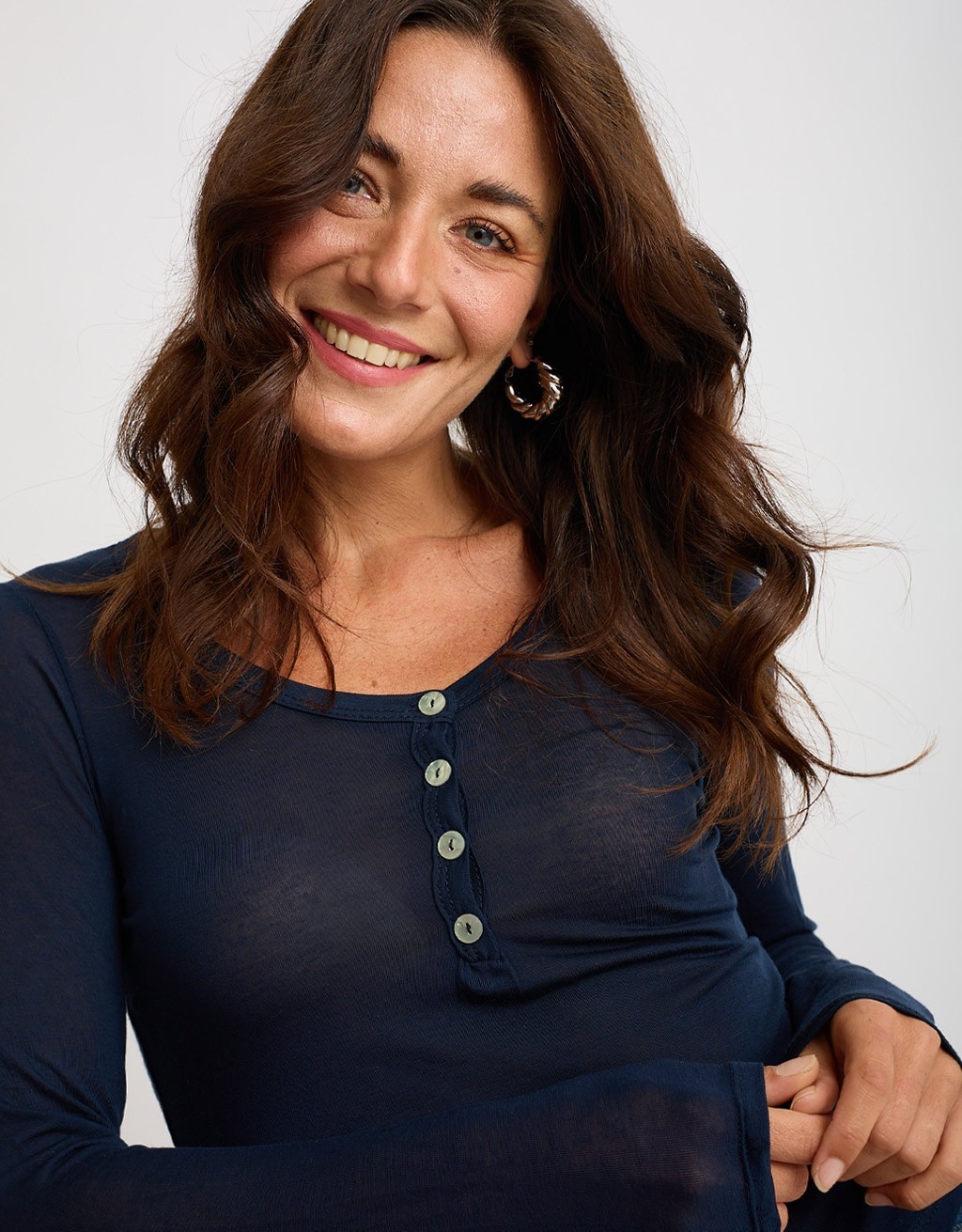 Maglia Serafino Ultralight Cashmere Con Pizzo