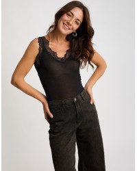 Canotta Ultralight Cashmere Con Pizzo