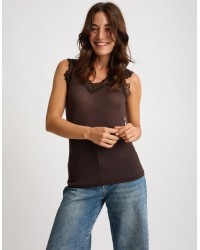 Canotta Ultralight Cashmere Con Pizzo