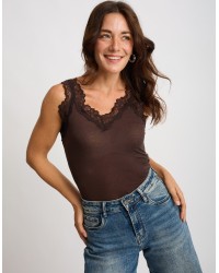 Canotta Ultralight Cashmere Con Pizzo