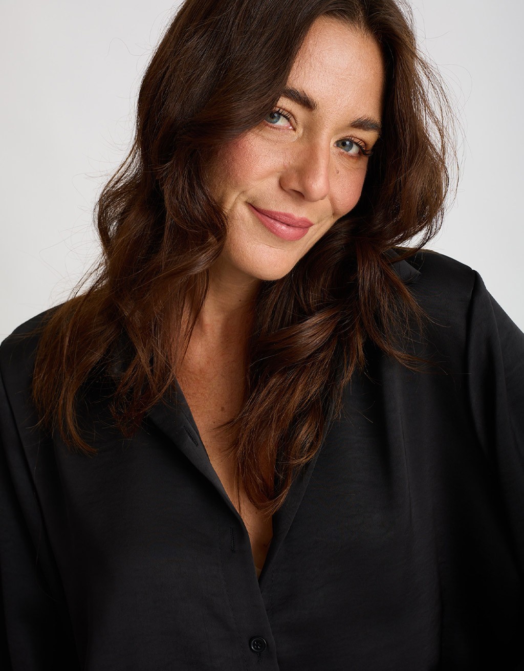 Camicia Raso Pesante Con Pizzo