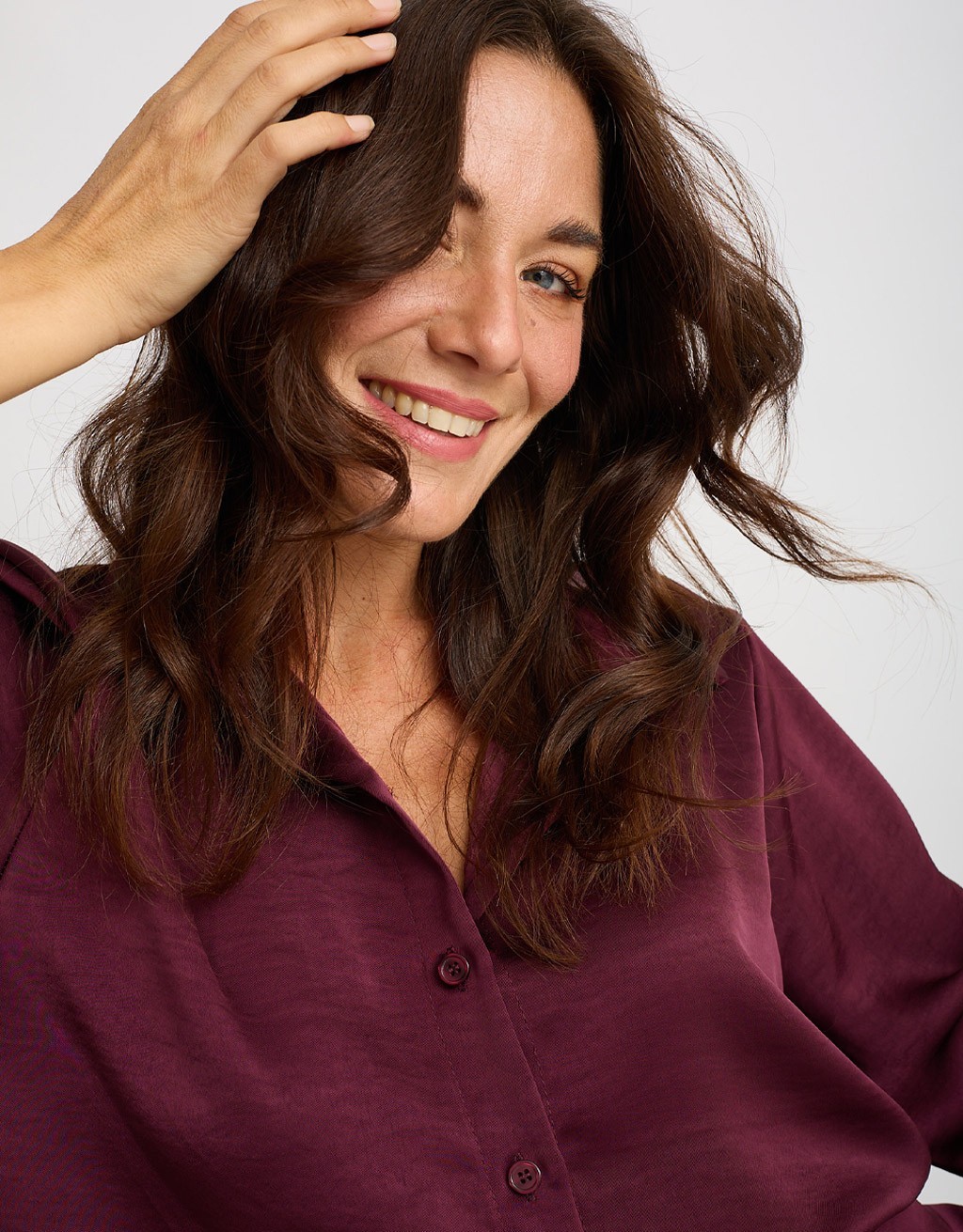 Camicia Raso Pesante Con Pizzo