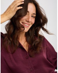 Camicia Raso Pesante Con Pizzo