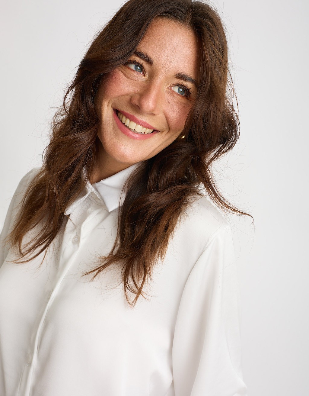 Camicia Raso Pesante Con Pizzo