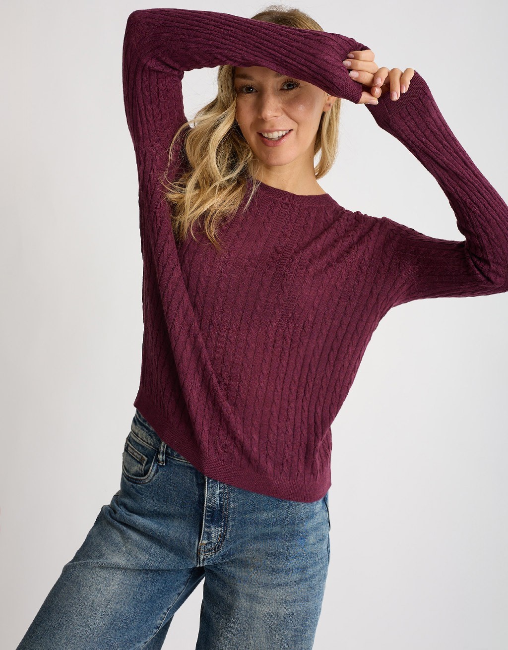 Maglioncino Misto Cashmere Treccine