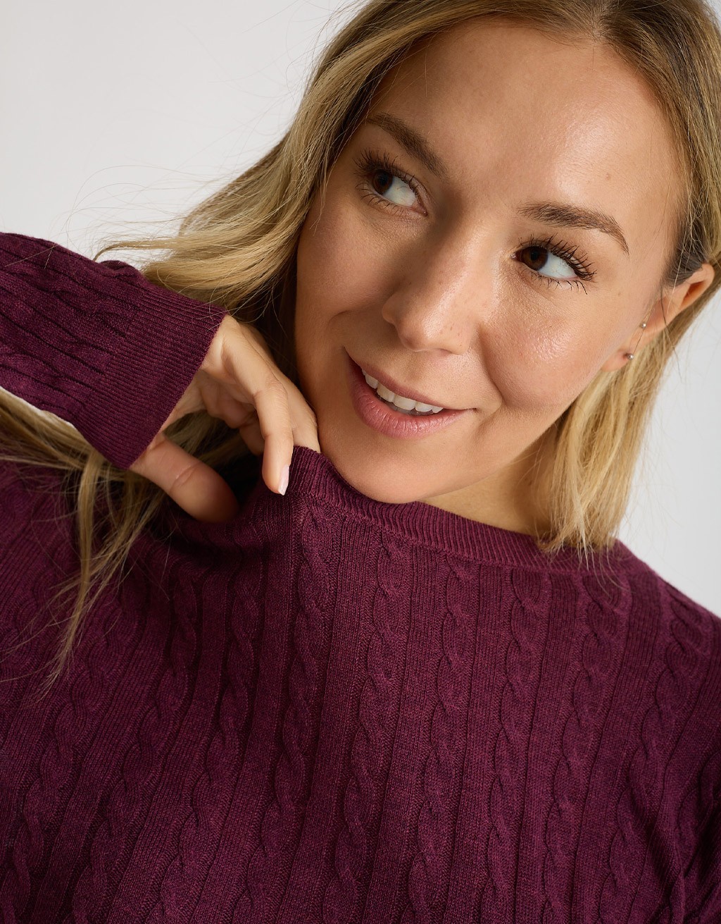 Maglioncino Misto Cashmere Treccine