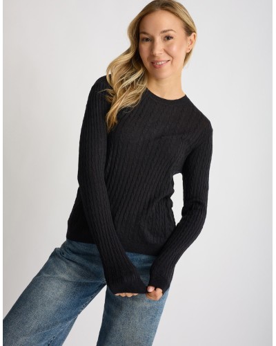 Maglioncino Misto Cashmere Treccine