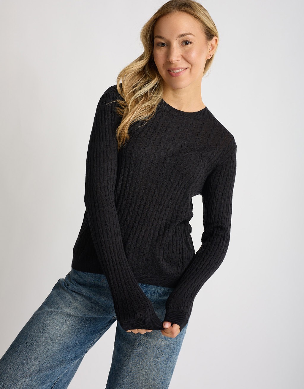 Maglioncino Misto Cashmere Treccine