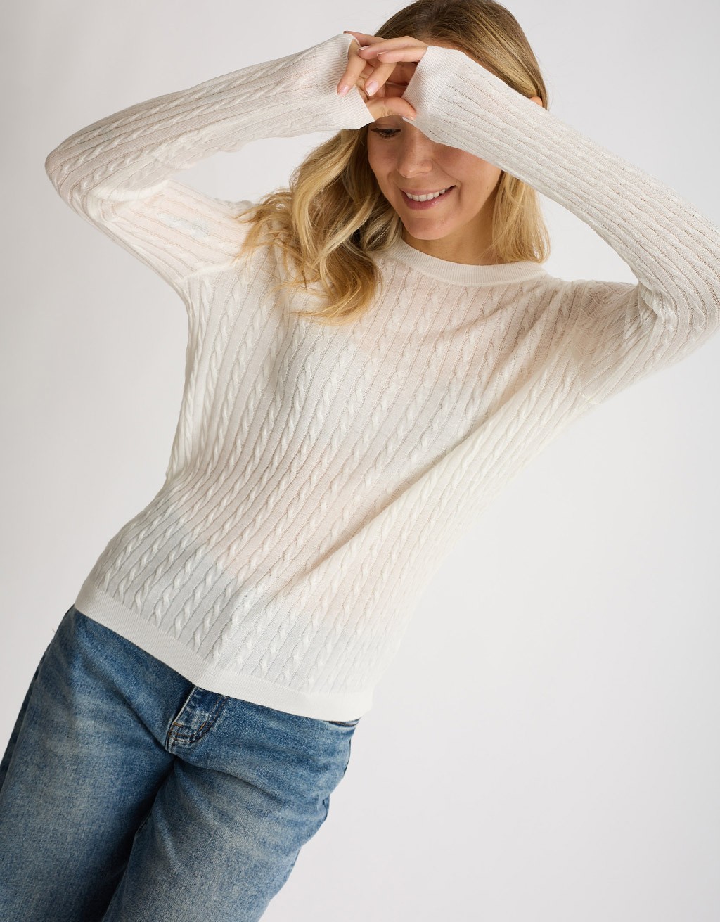 Maglioncino Misto Cashmere Treccine