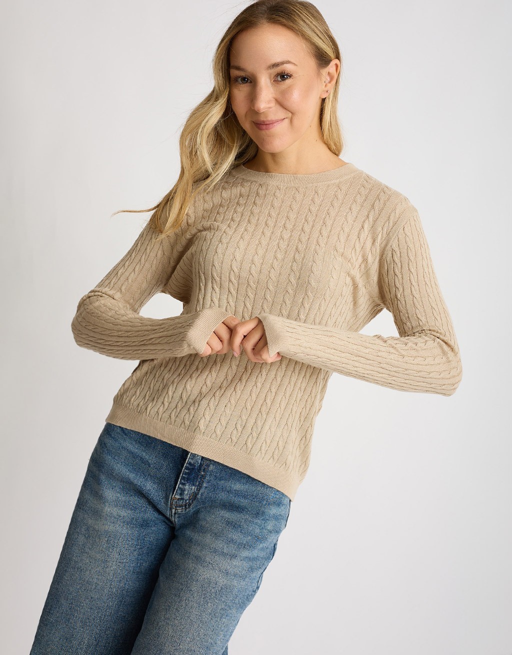 Maglioncino Misto Cashmere Treccine