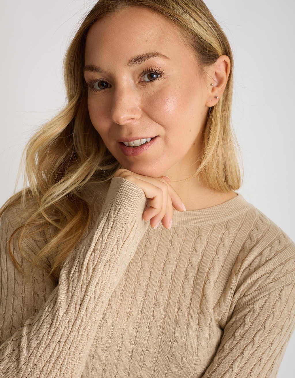 Maglioncino Misto Cashmere Treccine