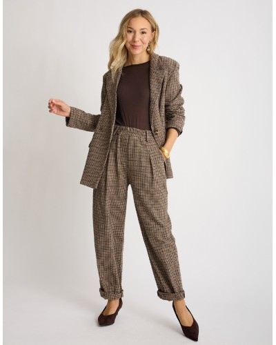 Pantalone Regular Pied De Poule