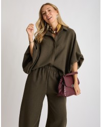 Giacca Camicia Manolana Spinata Manica Bombata