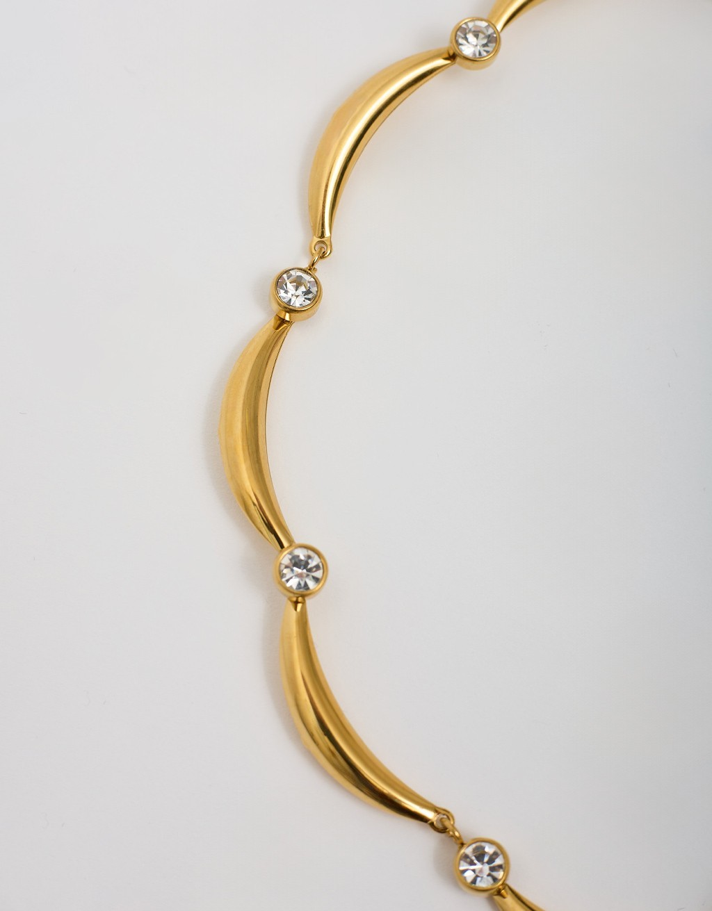 Collana Girocollo Mezzaluna Punto Luce