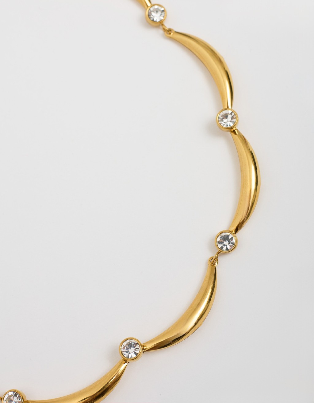 Collana Girocollo Mezzaluna Punto Luce