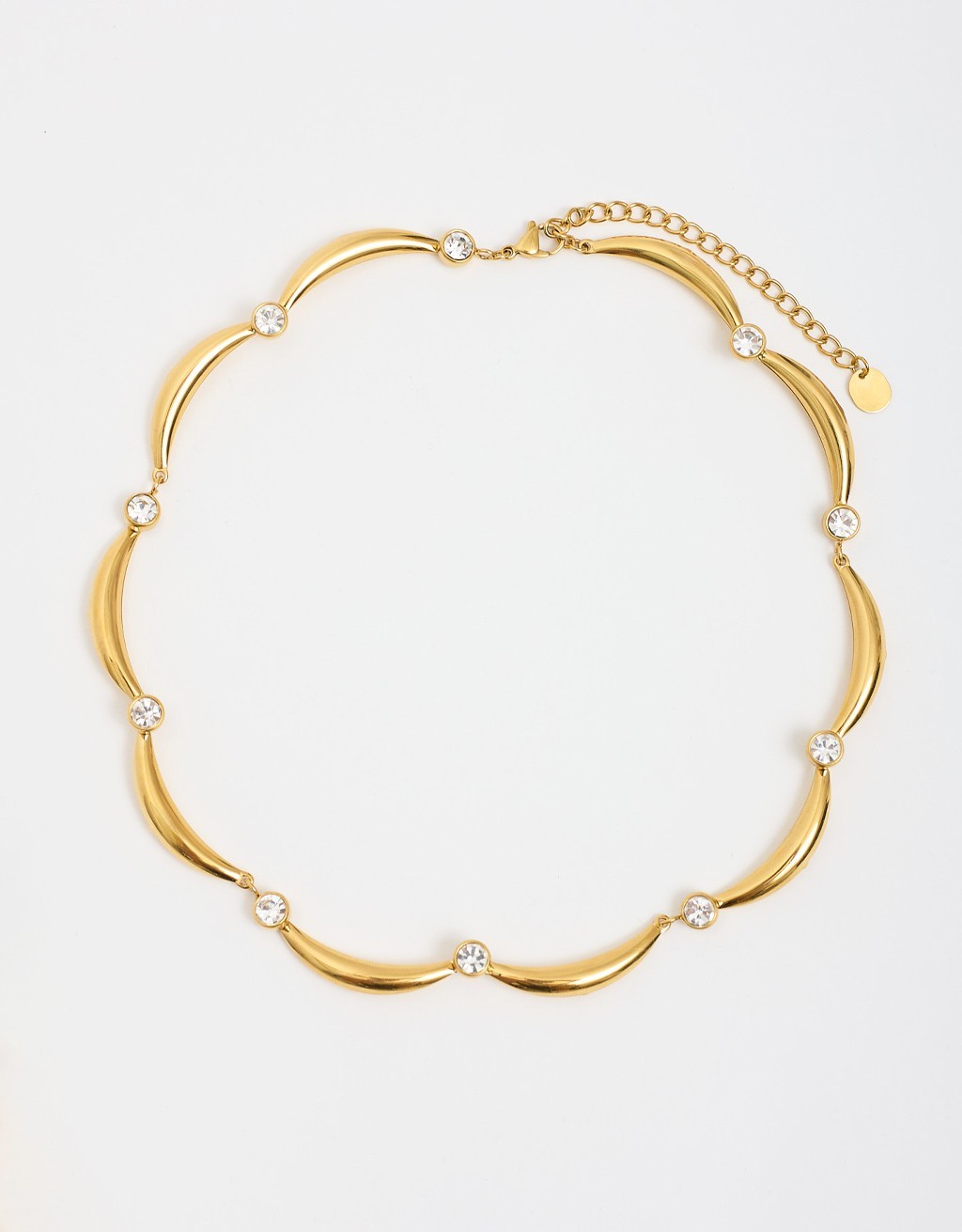 Collana Girocollo Mezzaluna Punto Luce
