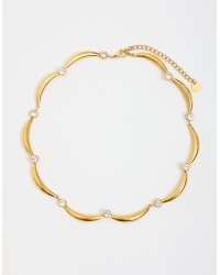 Collana Girocollo Mezzaluna Punto Luce
