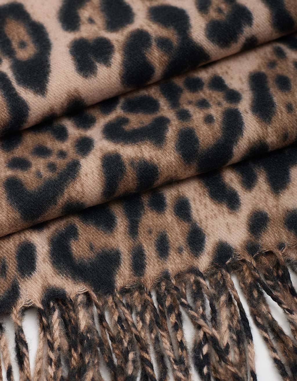 Sciarpa Animalier Frange