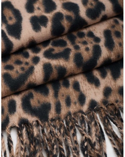 Sciarpa Animalier Frange