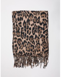 Sciarpa Animalier Frange