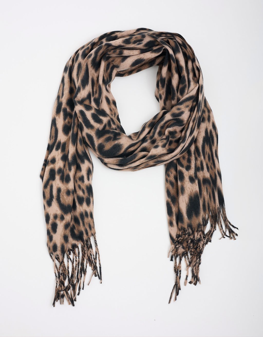Sciarpa Animalier Frange