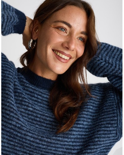 Maglione Righe Misto Lana