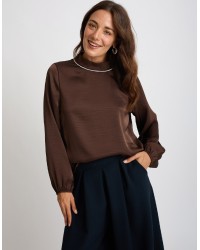 Camicetta Raso Pesante Strass