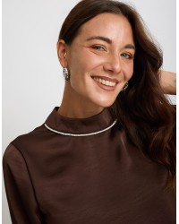 Camicetta Raso Pesante Strass
