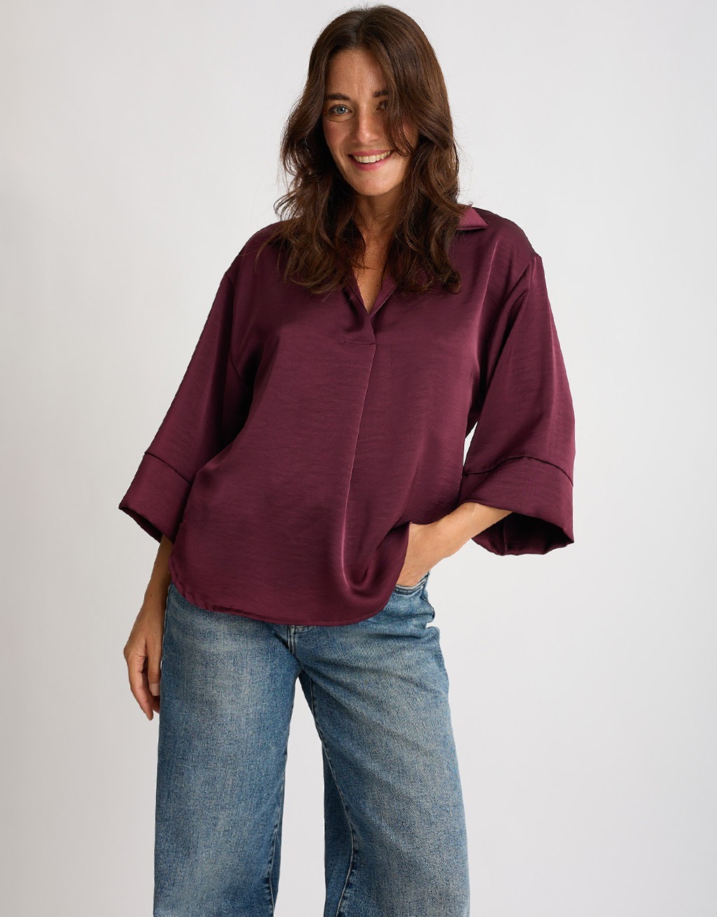 Camicetta Raso Pesante Kimono