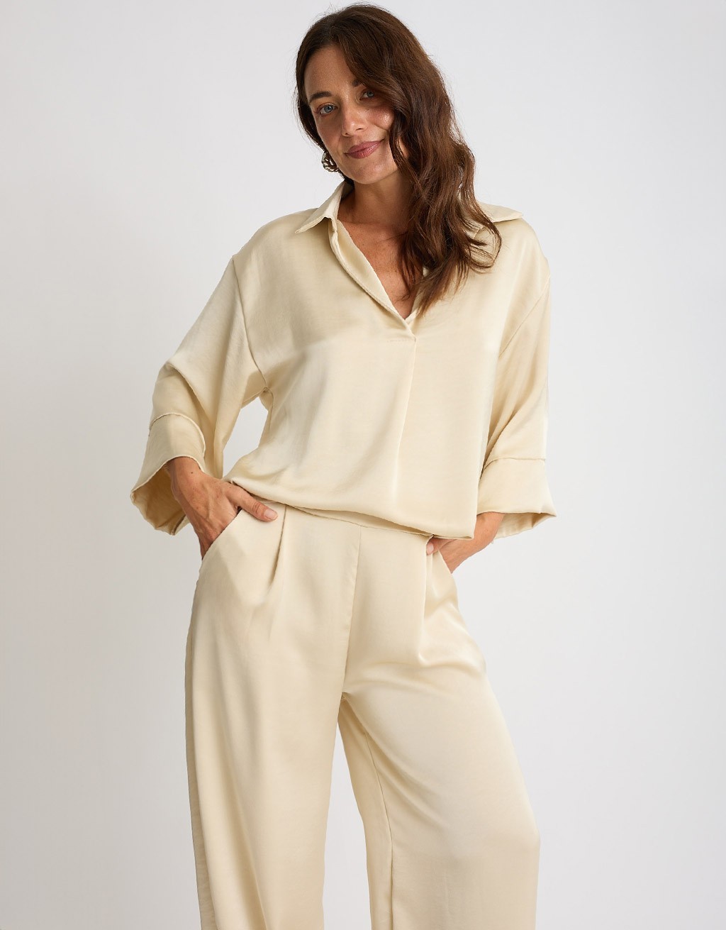 Camicetta Raso Pesante Kimono