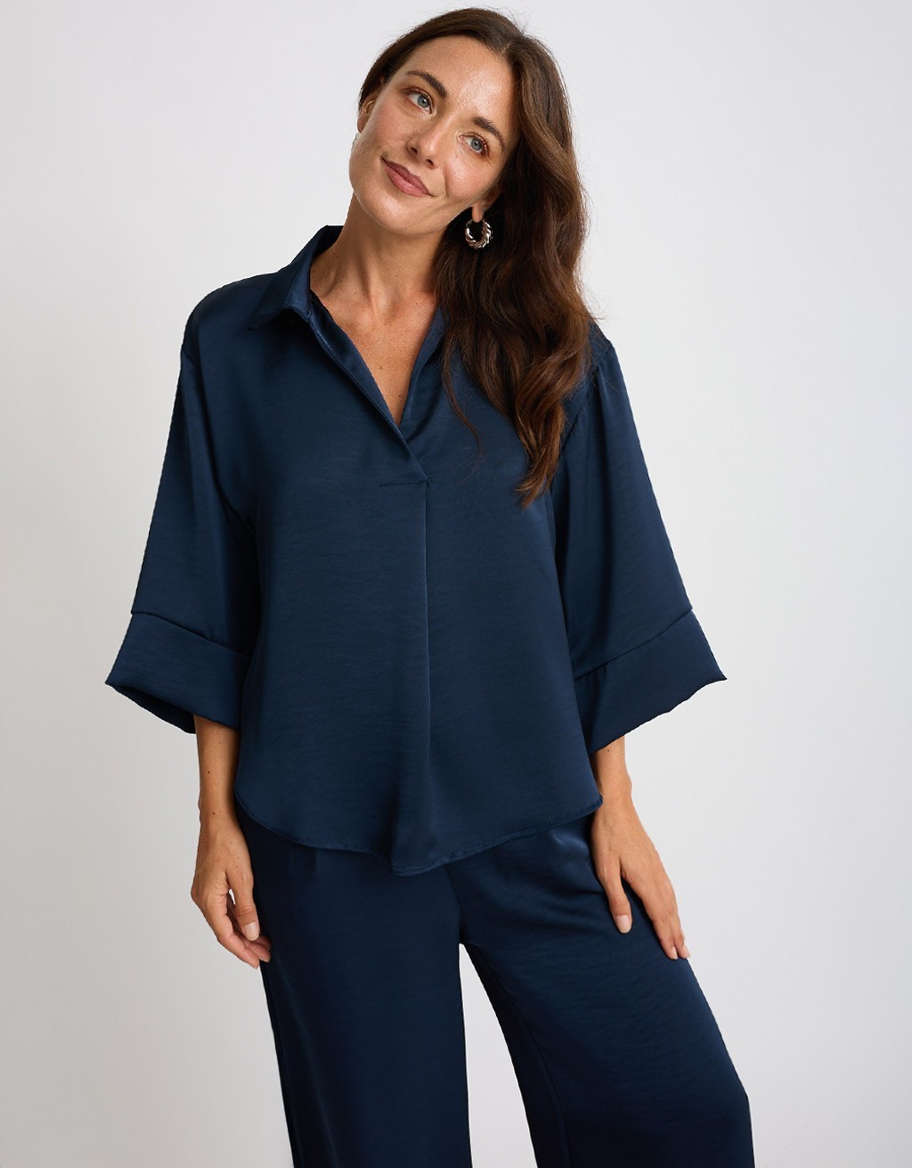 Camicetta Raso Pesante Kimono