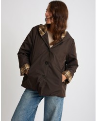 Trench Trapuntato Risvolti Check