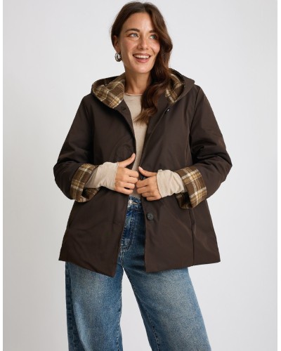 Trench Trapuntato Risvolti Check
