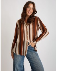 Camicia Lana/Viscosa Righe