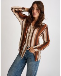 Camicia Lana/Viscosa Righe