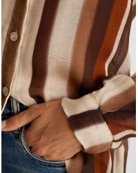 Camicia Lana/Viscosa Righe