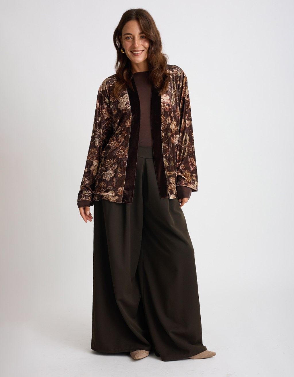 Giacca Kimono Ciniglia Fantasia