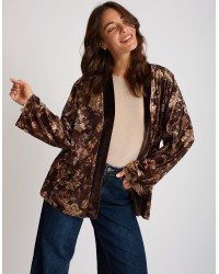 Giacca Kimono Ciniglia Fantasia