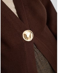 Cardigan Bottone Gioiello Manica Palloncino