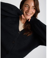 Cardigan Ricami Manica Palloncino