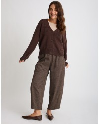 Cardigan Ricami Manica Palloncino