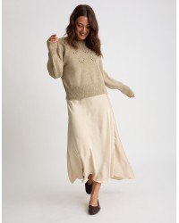 Maglione Ricamo Manica Palloncino