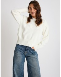 Maglione Ricamo Manica Palloncino