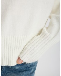 Maglione Ricamo Manica Palloncino